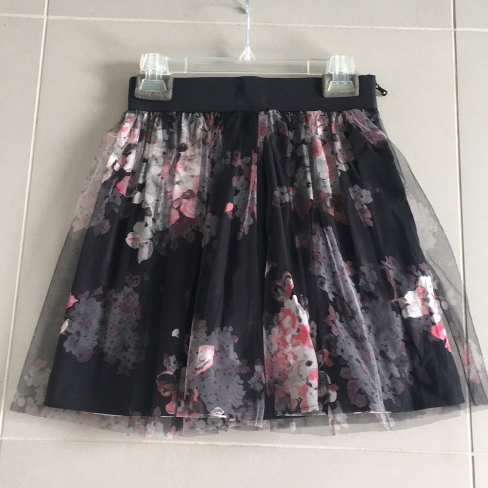 Milly floral skirt with tulle
